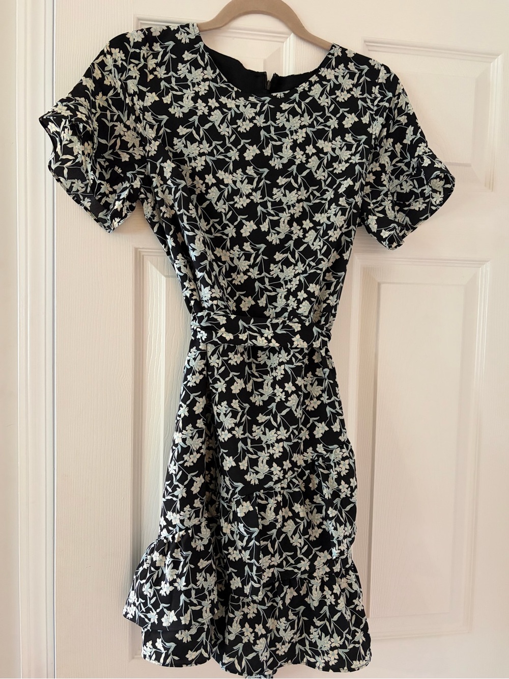 Banana Republic Black and White Floral Mini Dress